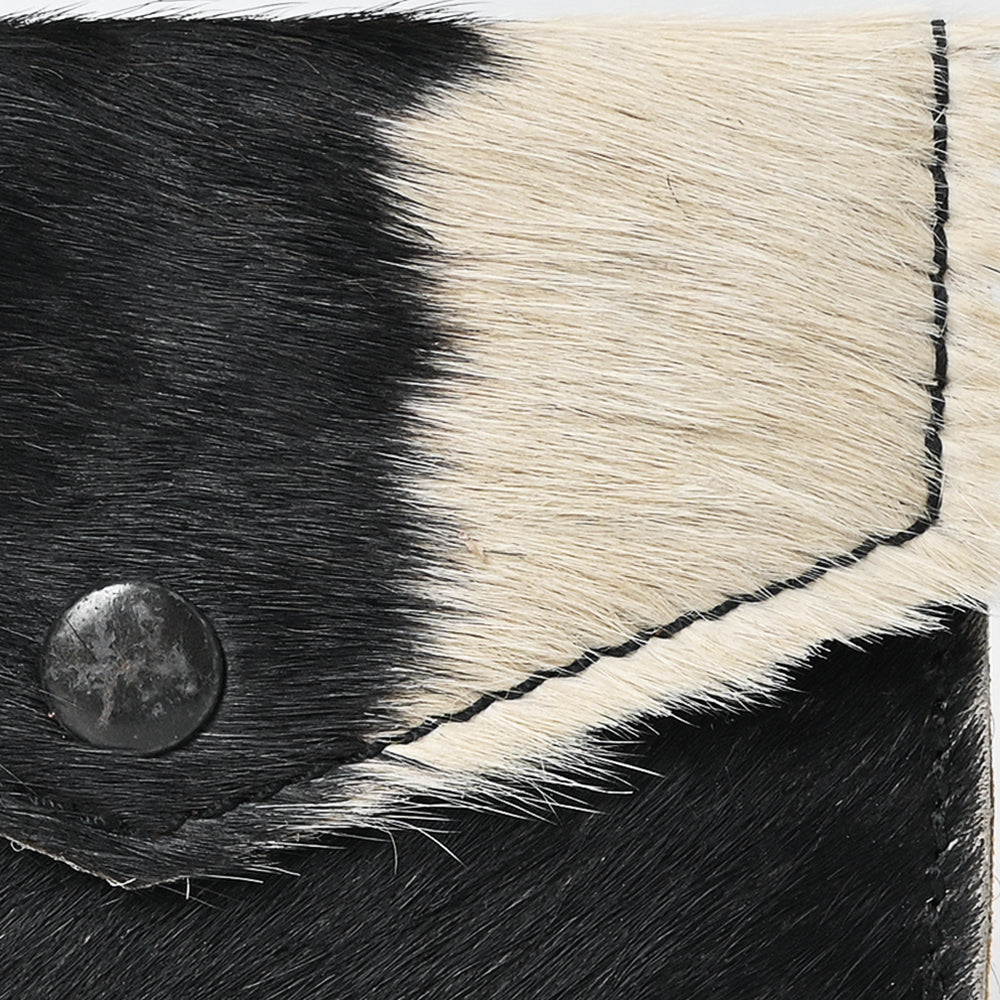 LC-ADBGZ141 Hair-On Cowhide Coin Purse - Western Leather Mini Wallet