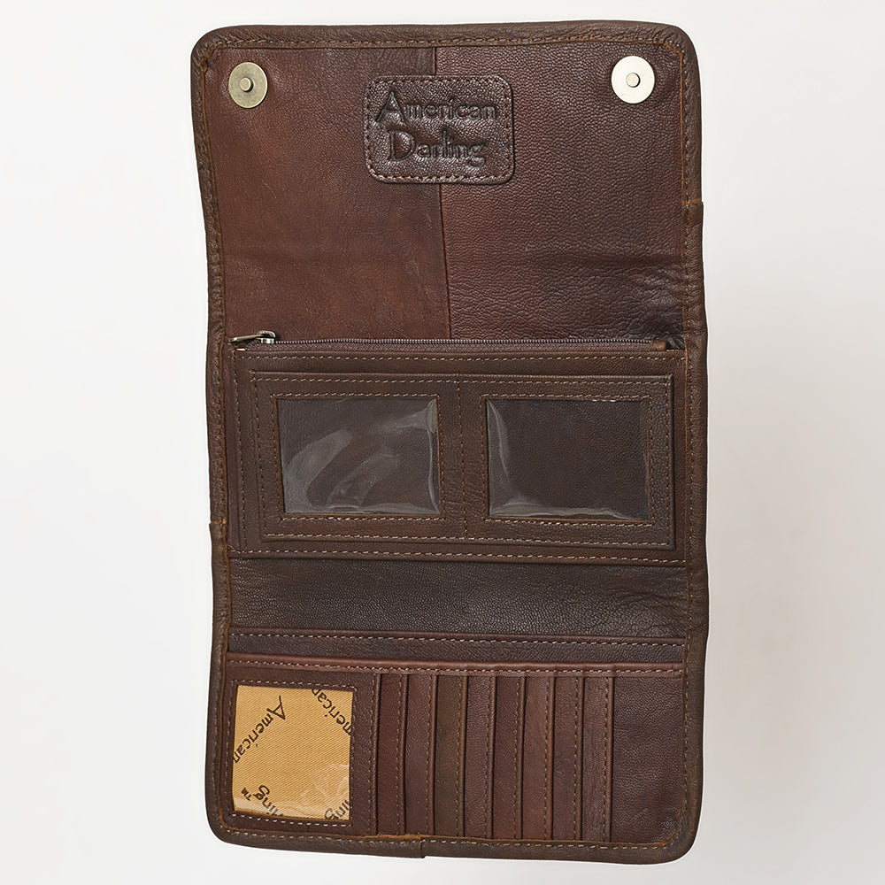 ADBG1223 American Darling Hair-On Cowhide Genuine Leather Western Wallet Bag