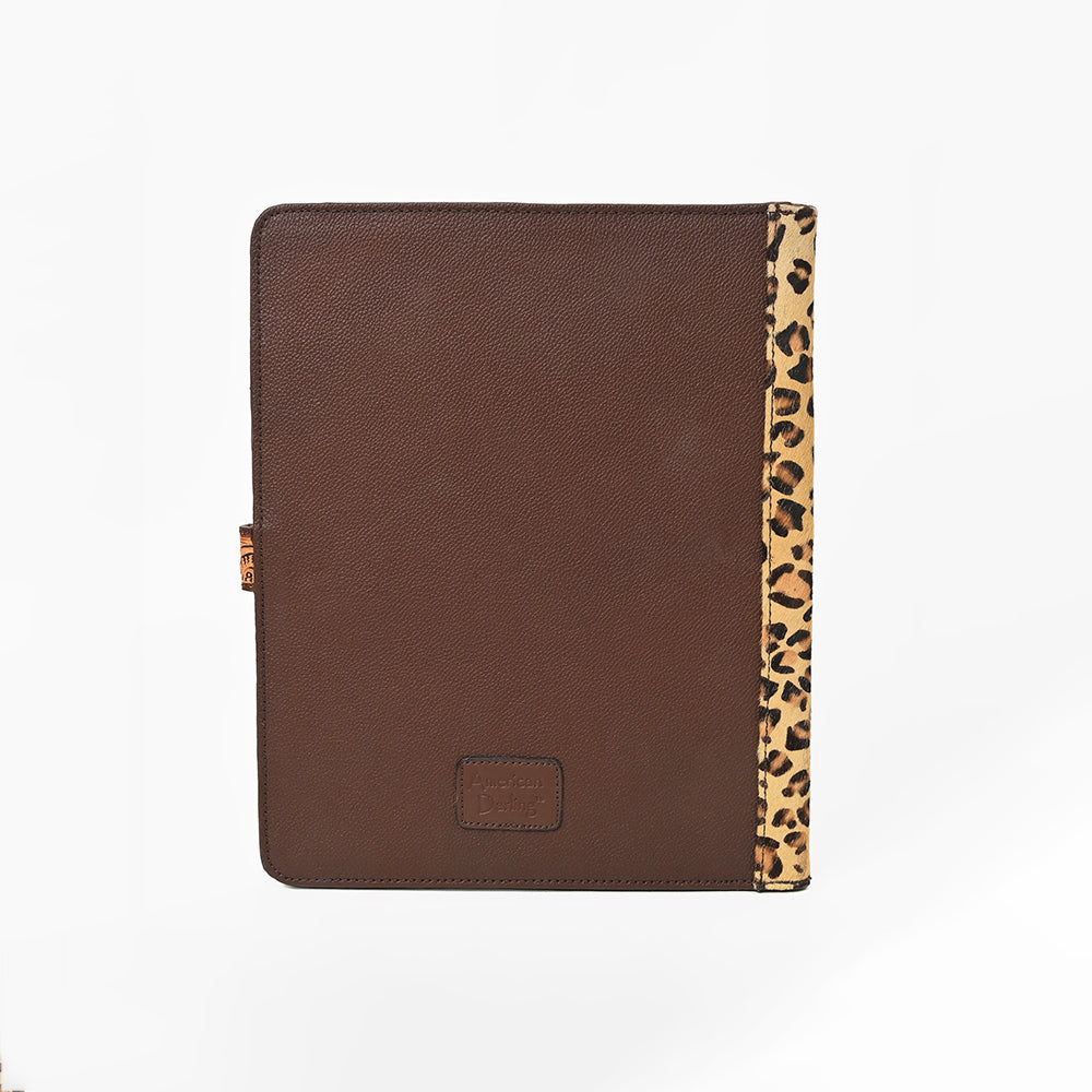 ADBG1040 American Darling Hair-on Cowhide & Floral Tooled Leather Western Portfolio