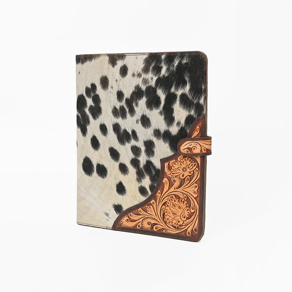 ADBG1040 American Darling Hair-on Cowhide Floral Tooled Leather Western Portfolio