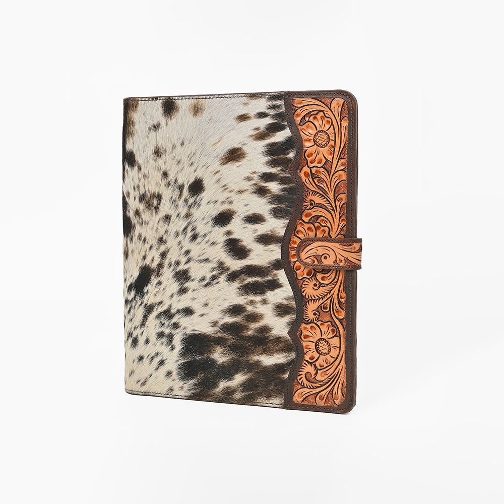 ADBG1040 American Darling Hair-on Cowhide Floral Tooled Leather Western Portfolio