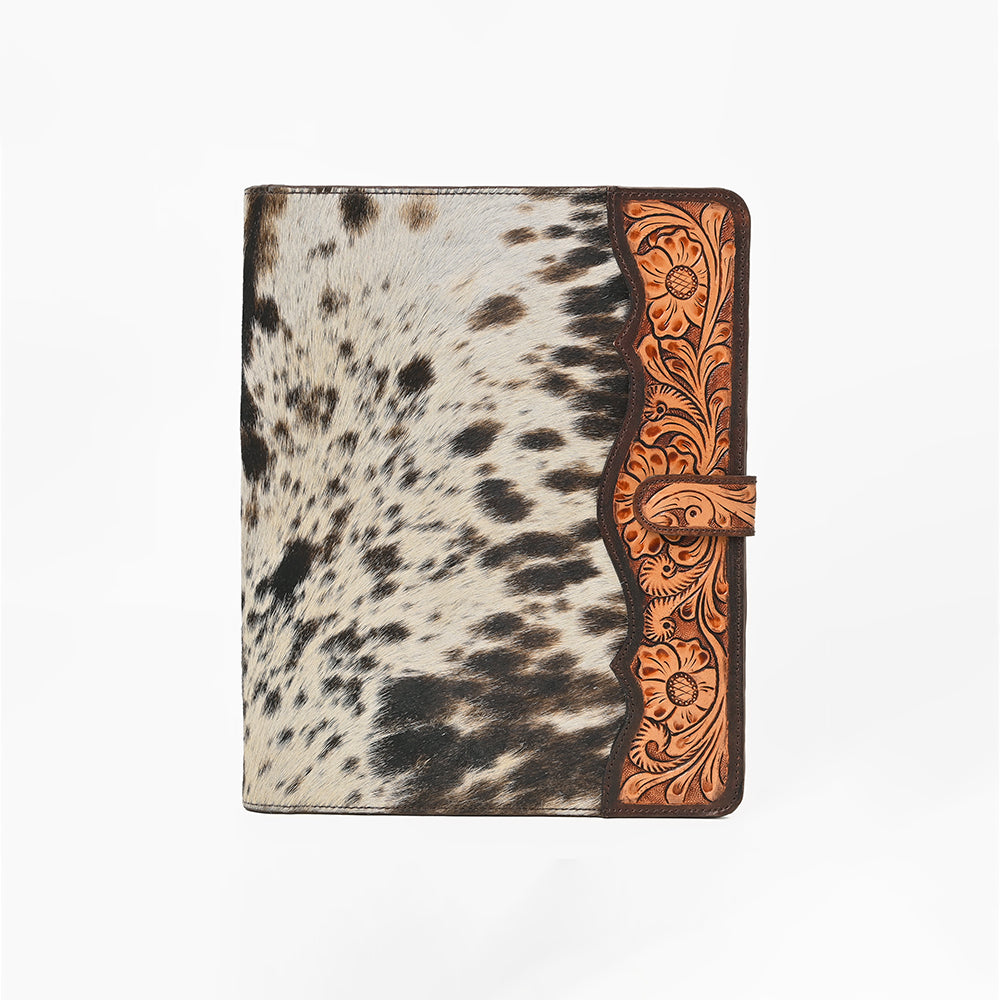 ADBG1040 American Darling Hair-on Cowhide Floral Tooled Leather Western Portfolio
