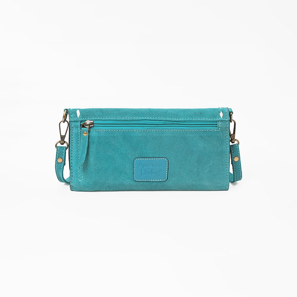 ADBG1717 American Darling Genuine Suede Organizer Bag | Western Boot Stitched Clutch