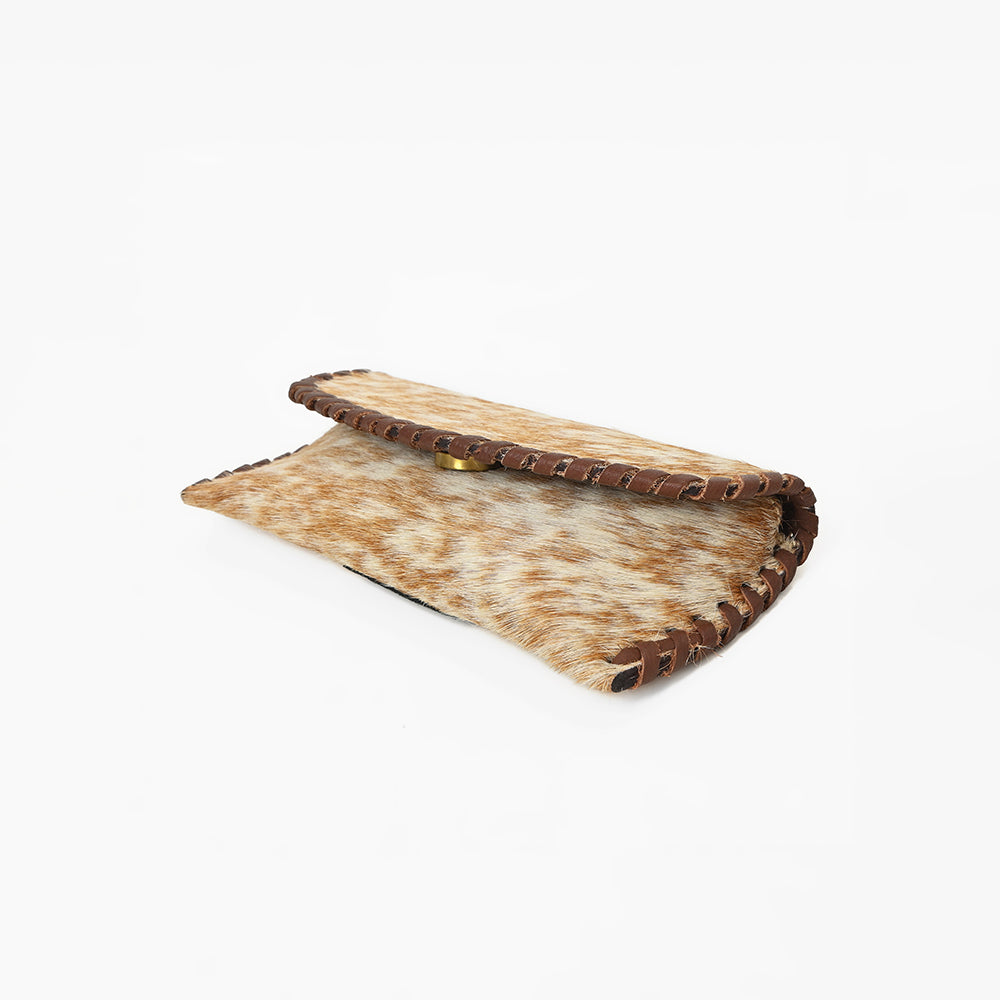 ADBG1775 American Darling Western Hair-On Cowhide Sunglass Case - Handcrafted Leather Eyewear Sleeve