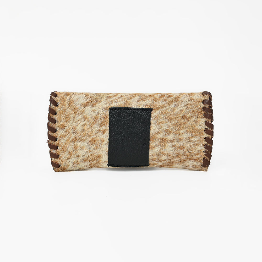 ADBG1775 American Darling Western Hair-On Cowhide Sunglass Case - Handcrafted Leather Eyewear Sleeve