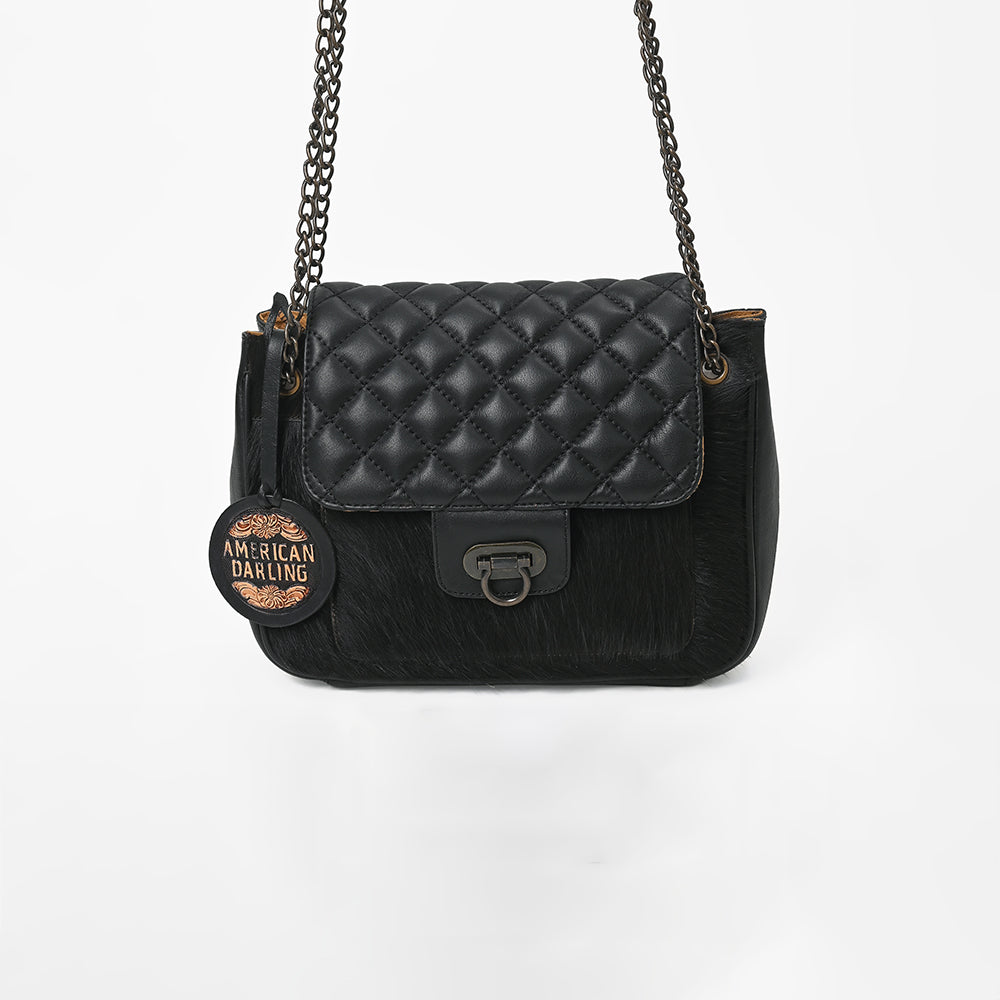 ADBG1867 Crossbody Hair on Genuine Leather Women Bag