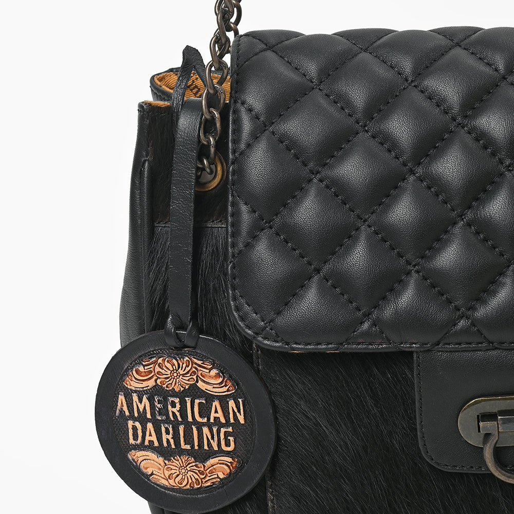 ADBG1867 Crossbody Hair on Genuine Leather Women Bag