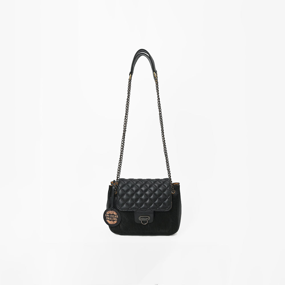 ADBG1867 Crossbody Hair on Genuine Leather Women Bag