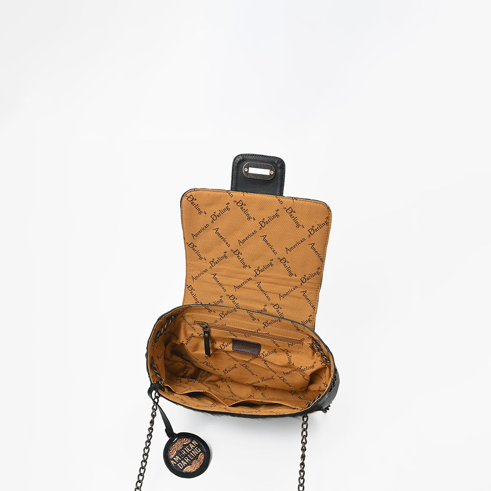 ADBG1867 Crossbody Hair on Genuine Leather Women Bag