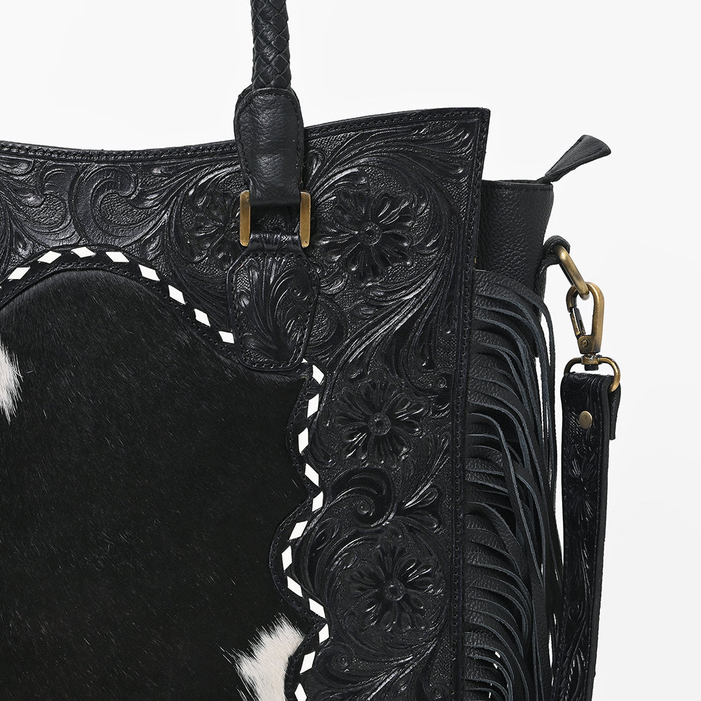 ADBG1889 Tote Hand Tooled Hair on Genuine Leather Women Bag