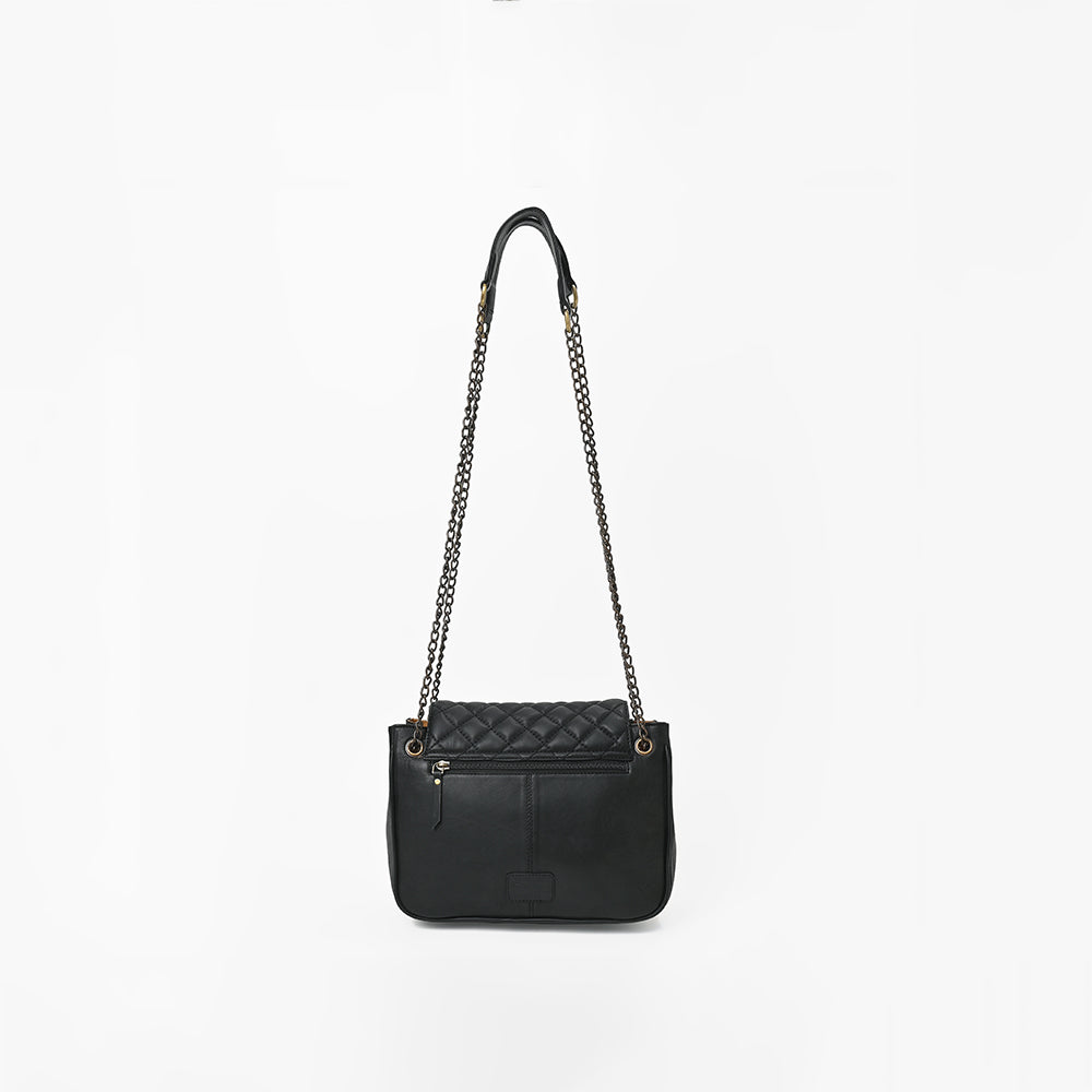 ADBG1949 American Darling Hair On Hide Quilted Leather Chain Strap Crossbody Bag