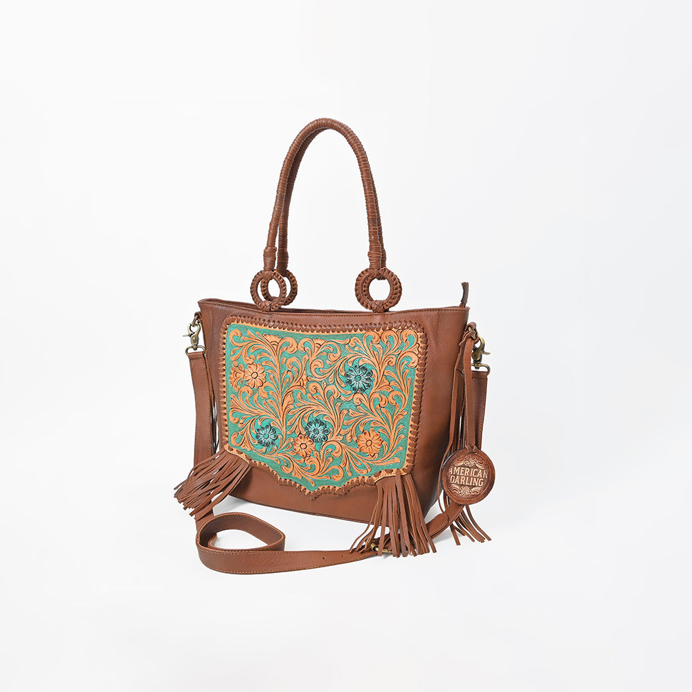ADBGA1010 Crossbody Hand Tooled  Genuine Leather Women Bag