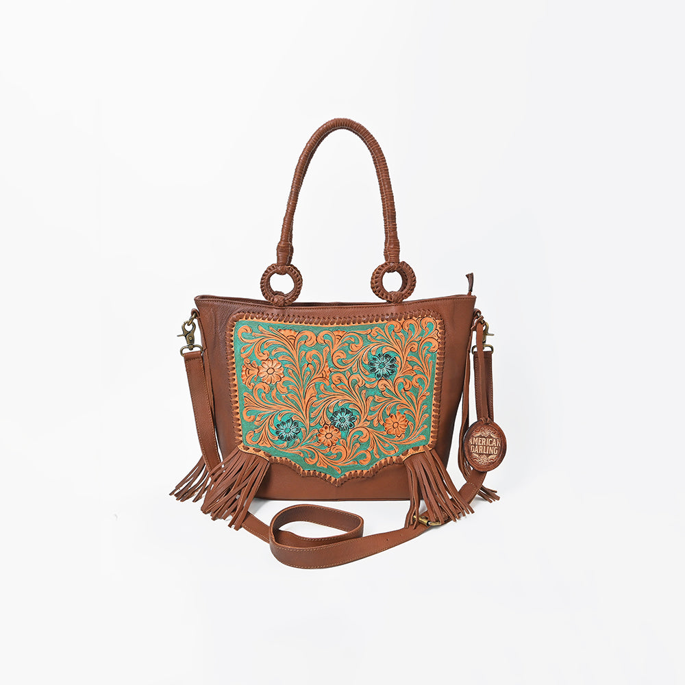 ADBGA1010 Crossbody Hand Tooled  Genuine Leather Women Bag