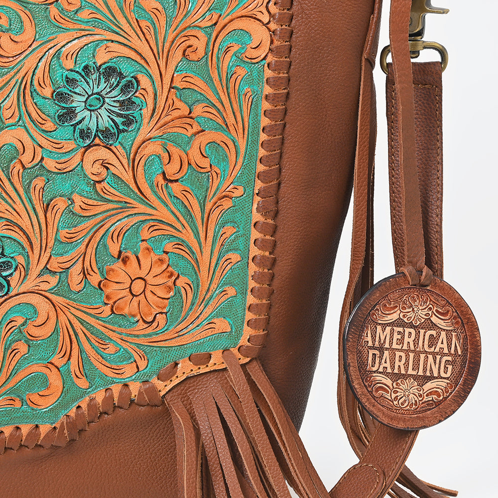 ADBGA1010 Crossbody Hand Tooled  Genuine Leather Women Bag