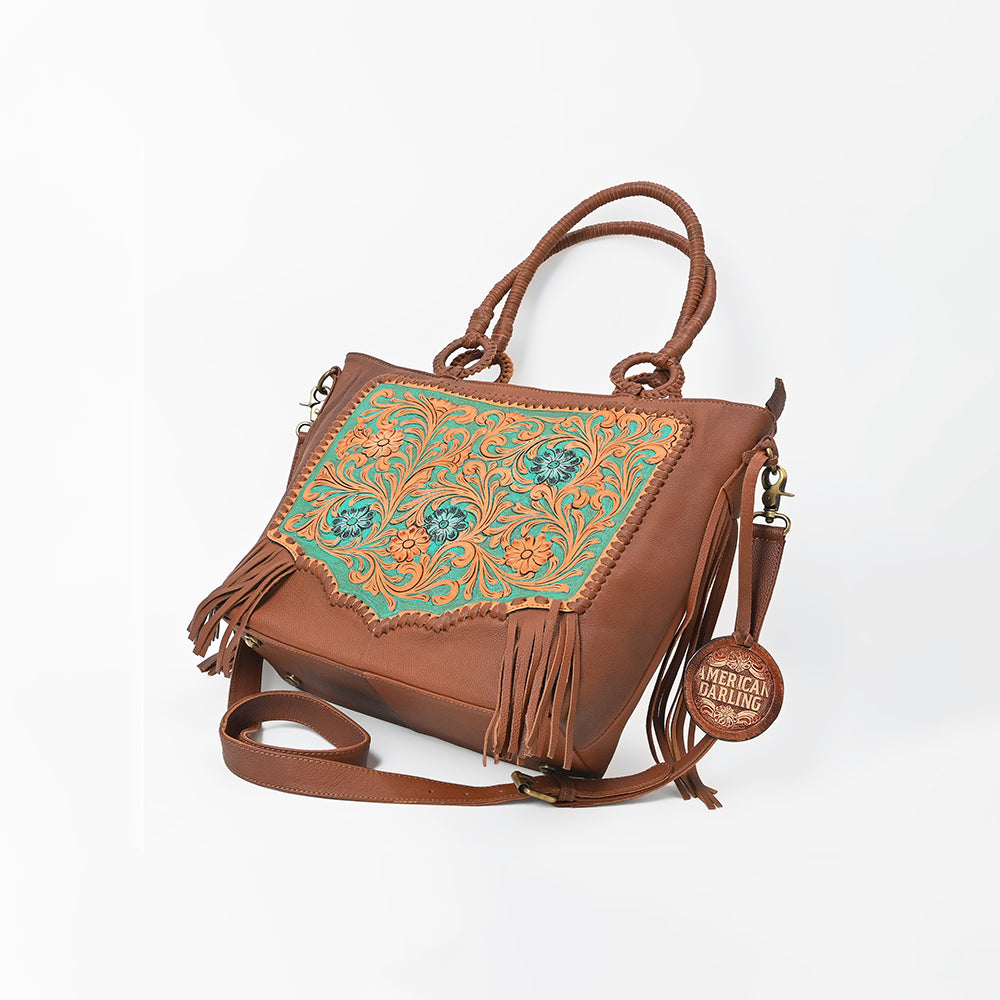 ADBGA1010 Crossbody Hand Tooled  Genuine Leather Women Bag