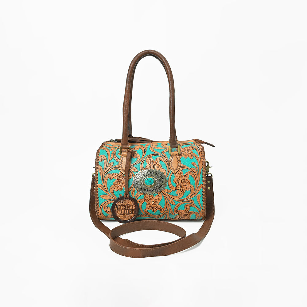 ADBGA1045 Speedy Bag Hand Tooled  Genuine Leather Women Bag
