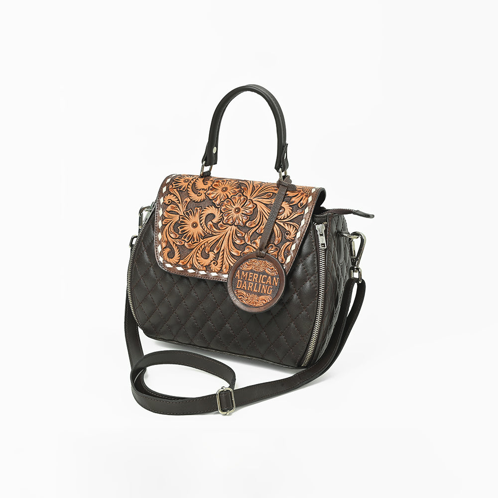 ADBGA851 American Darling Quilted Leather Harness Crossbody Handbag