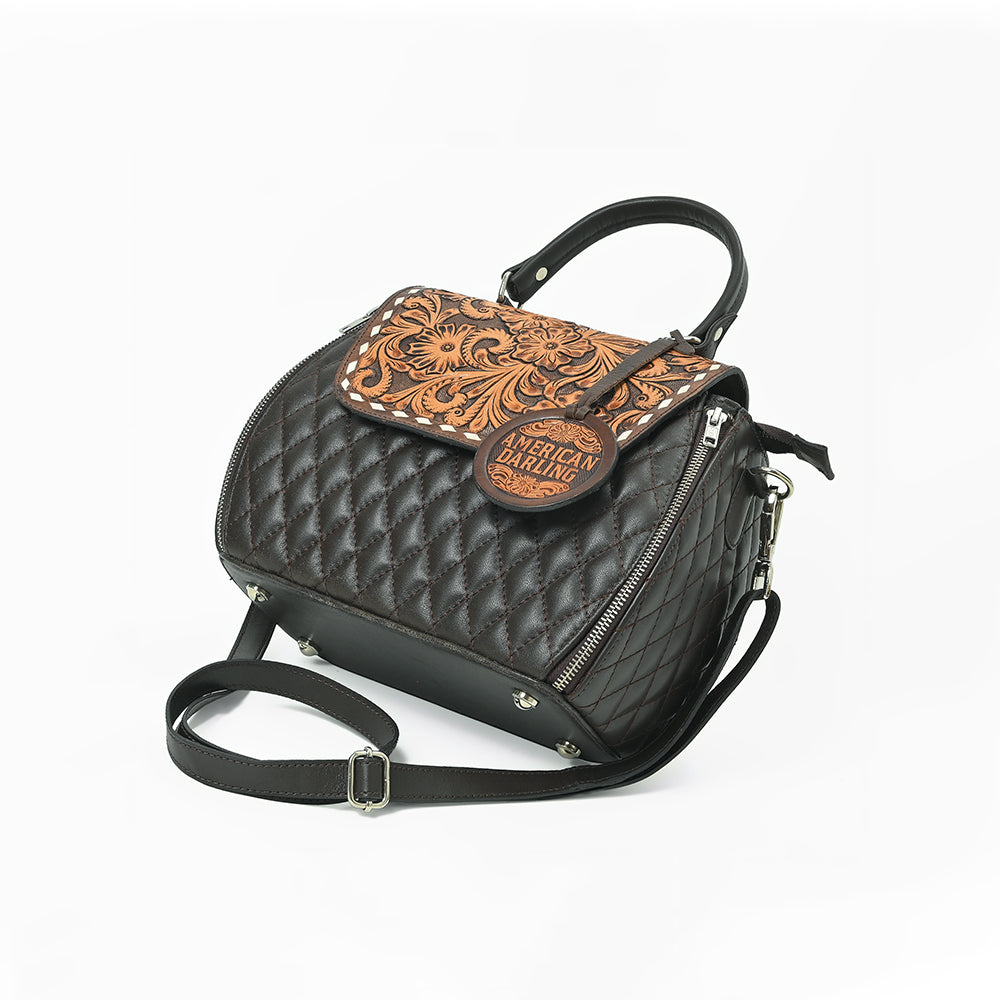 ADBGA851 American Darling Quilted Leather Harness Crossbody Handbag