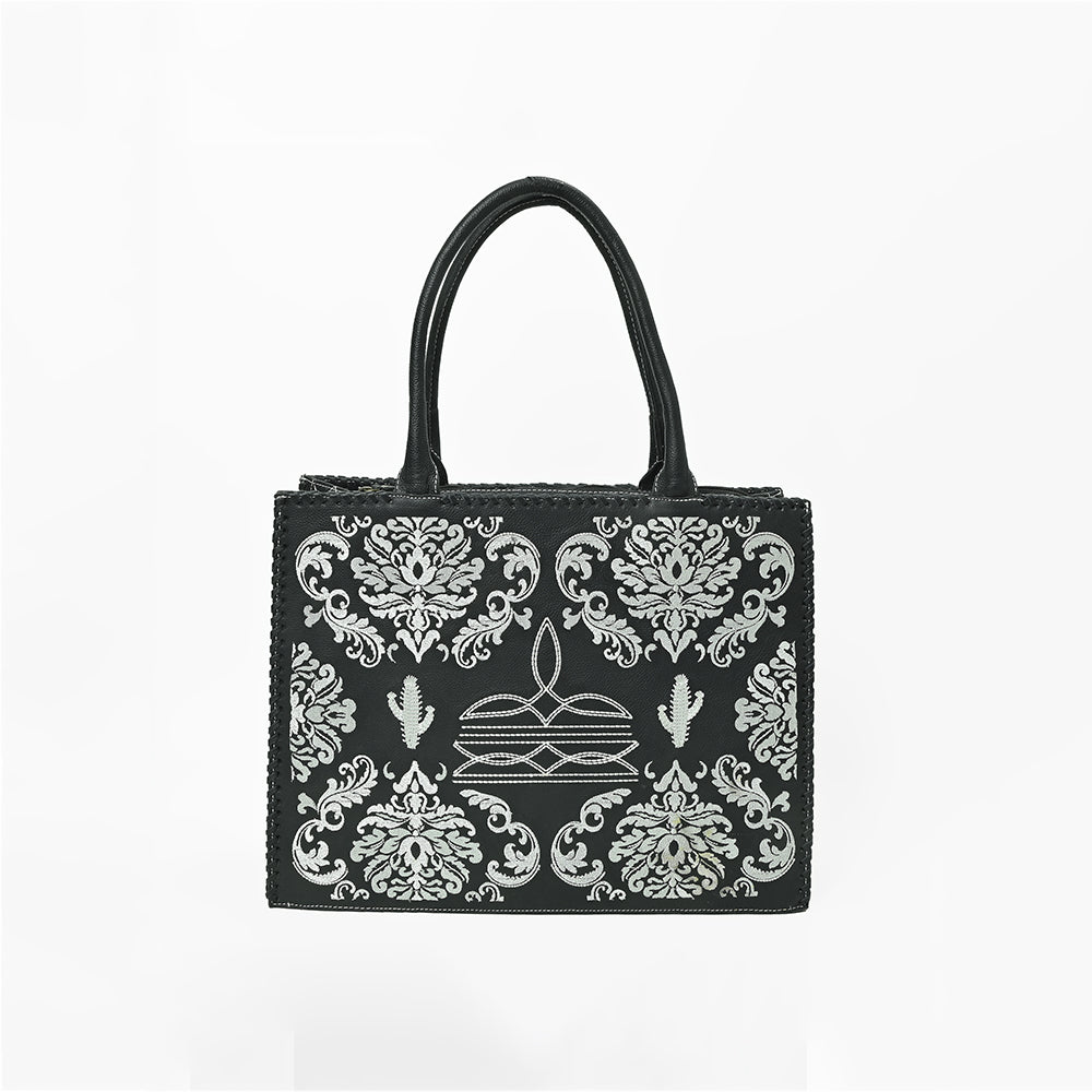 ADBGA883 American Darling Embroidered Genuine Leather Western Tote Bag