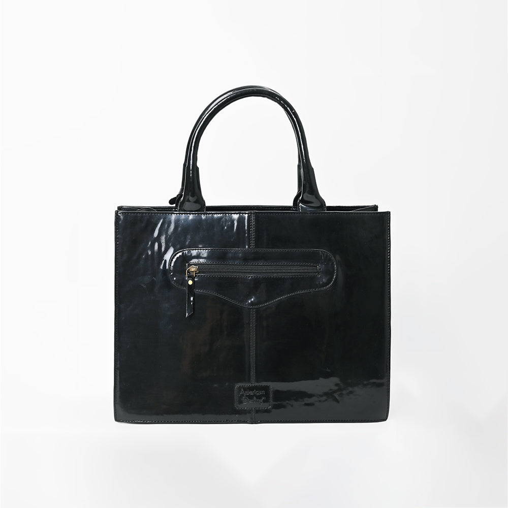 ADBGA927 American Darling Western Embroidered Patent Leather Everyday Tote Bag