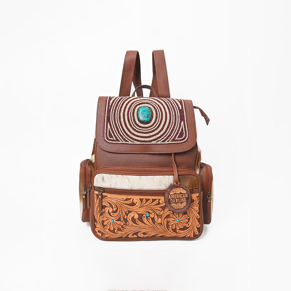 ADBGA989 Backpack Hand-tooled Genuine Leather women bag western Bag