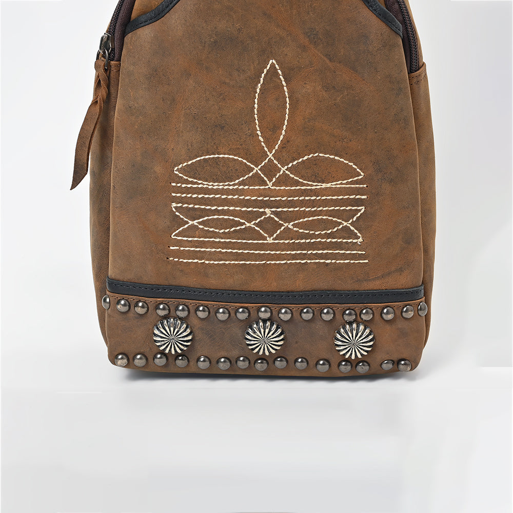 ADBGM811 American Darling Genuine Leather Western Studded Sling Bag