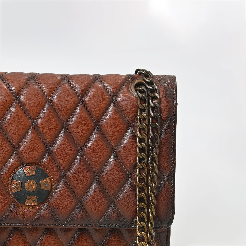 ADBGM844 American Darling Quilted Leather Chain Strap Shoulder Bag