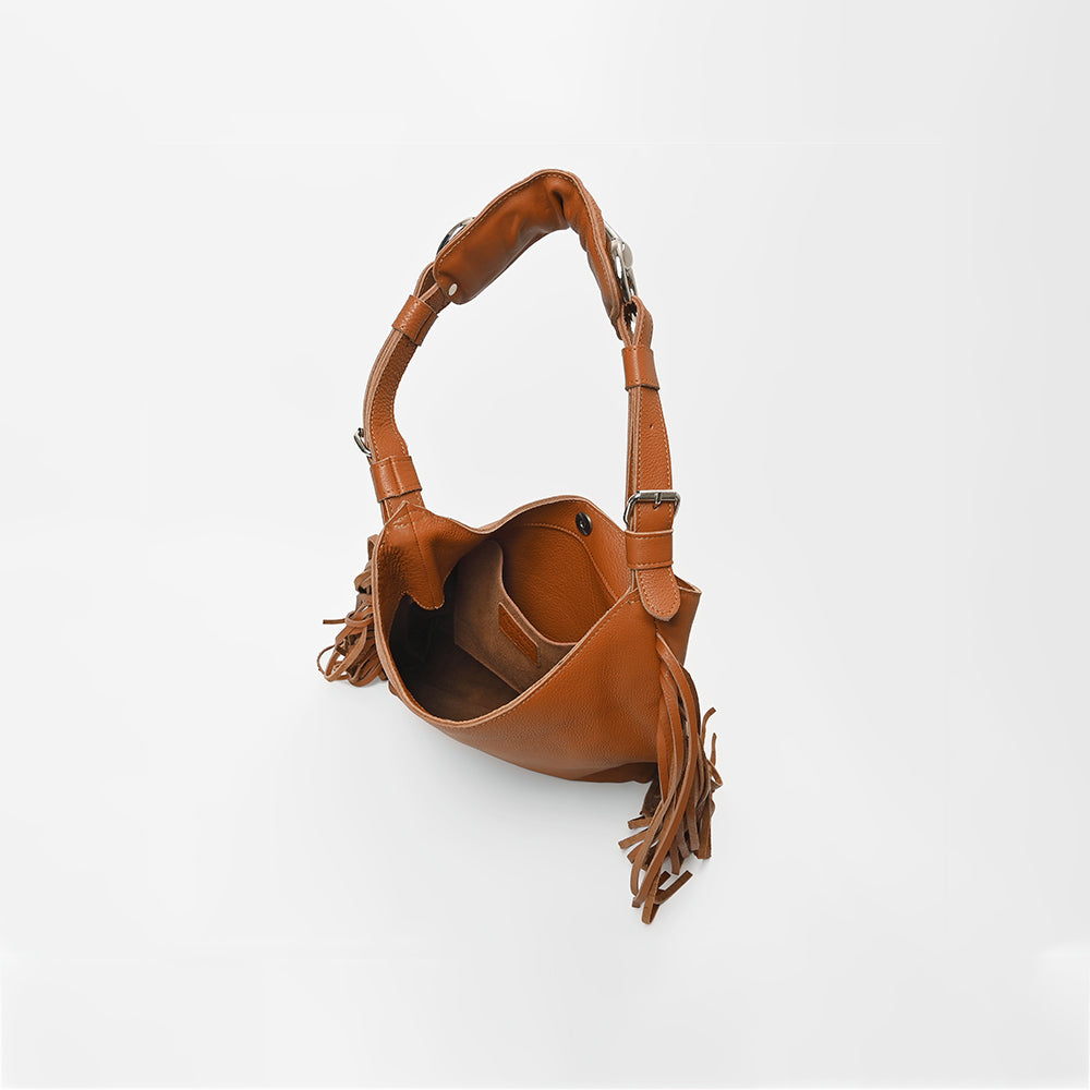 ADBGM892 American Darling Genuine Leather Western Fringe Hobo Bag
