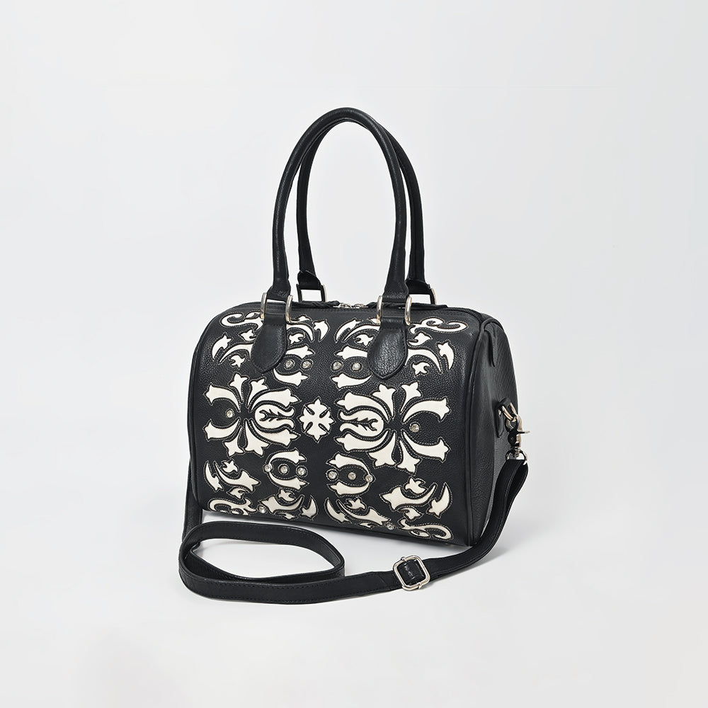 ADBGM897 Western Floral Overlay Leather Speedy Bag - American Darling