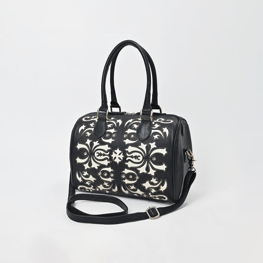 ADBGM897 Western Floral Overlay Leather Speedy Bag - American Darling