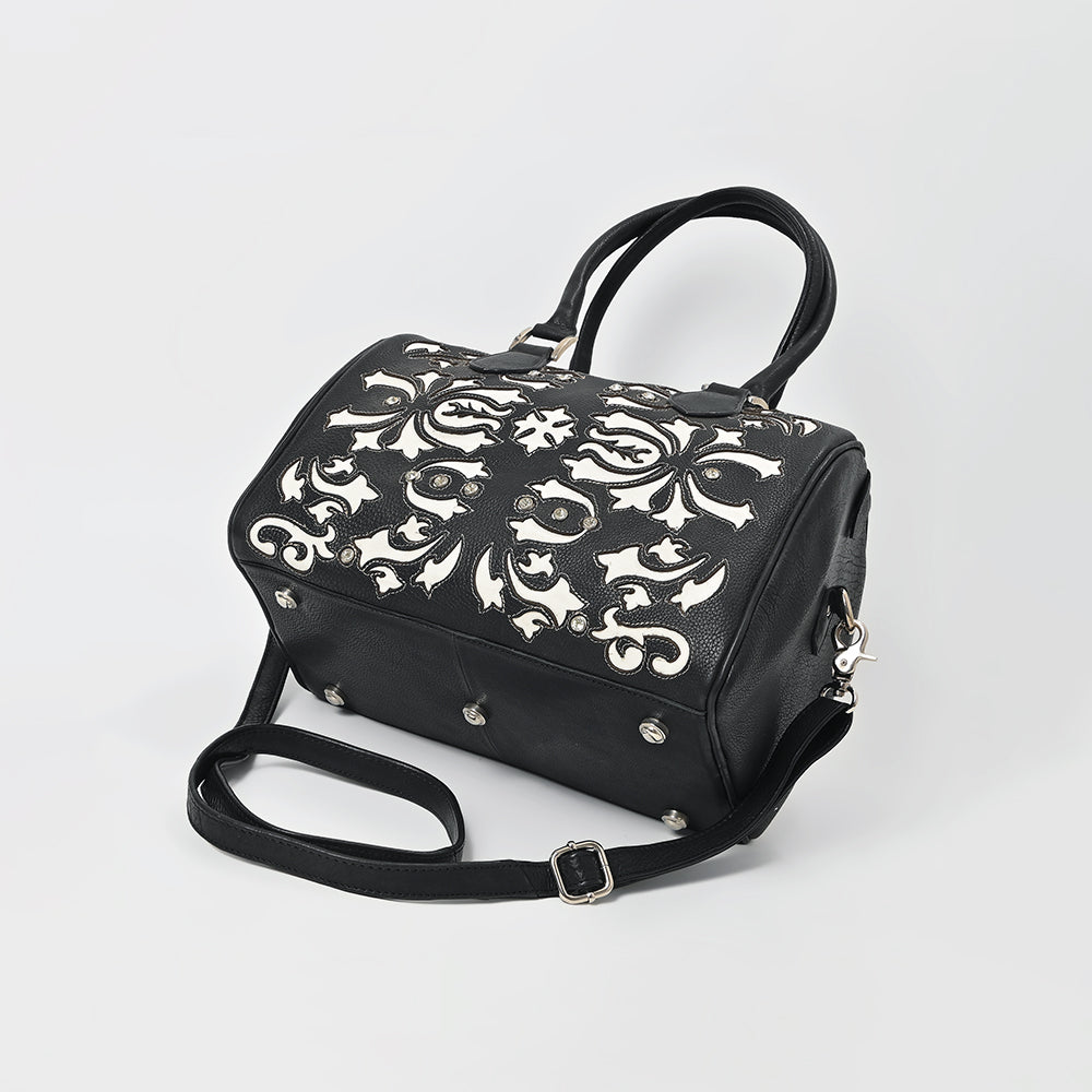 ADBGM897 Western Floral Overlay Leather Speedy Bag - American Darling