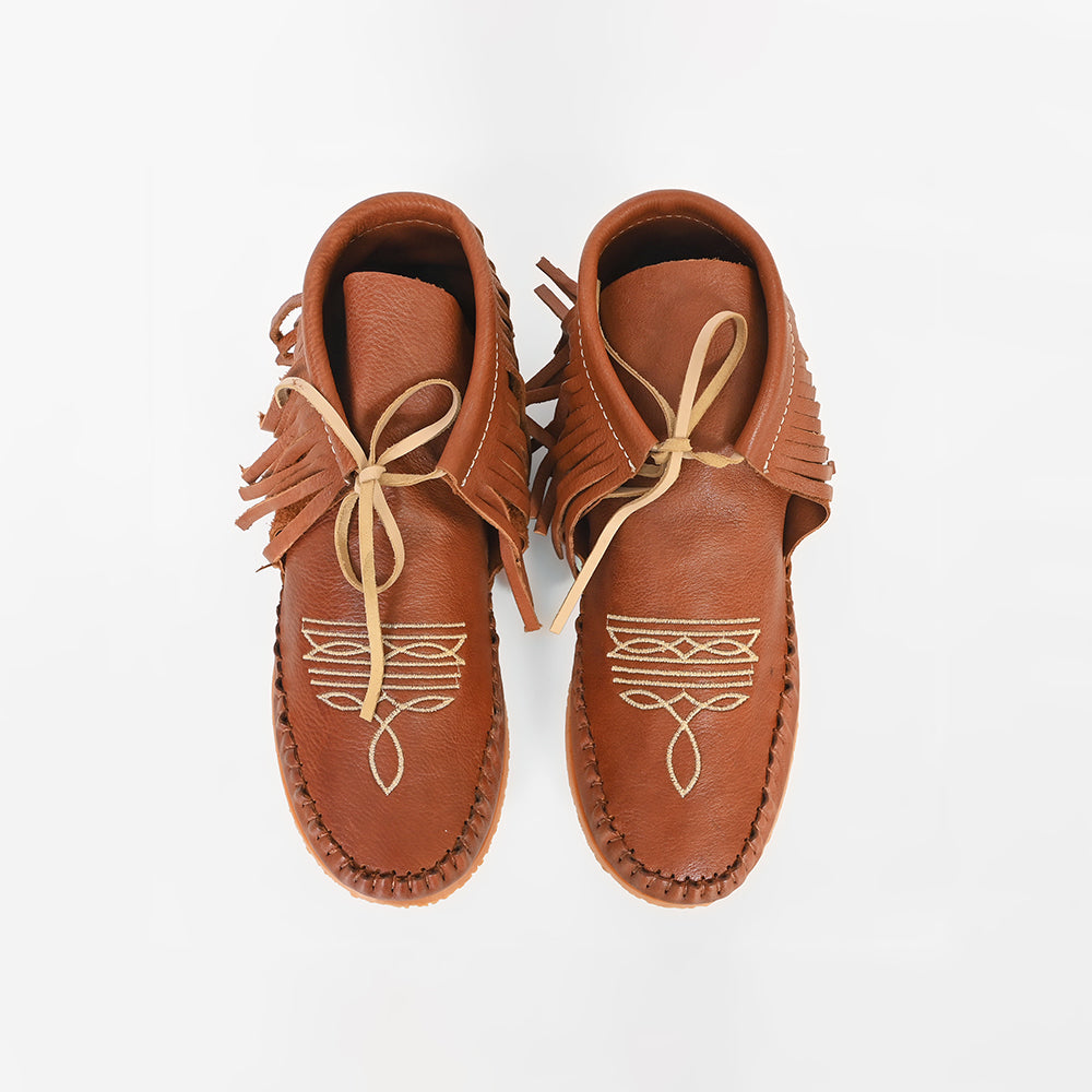 ADFT181 American Darling Checkered Hair on Hide Genuine Leather Moccasins