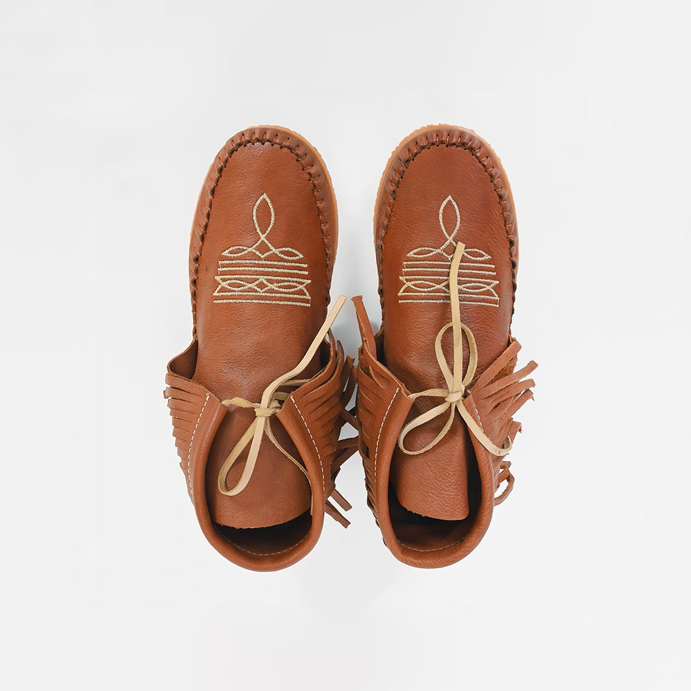 ADFT181 American Darling Checkered Hair on Hide Genuine Leather Moccasins
