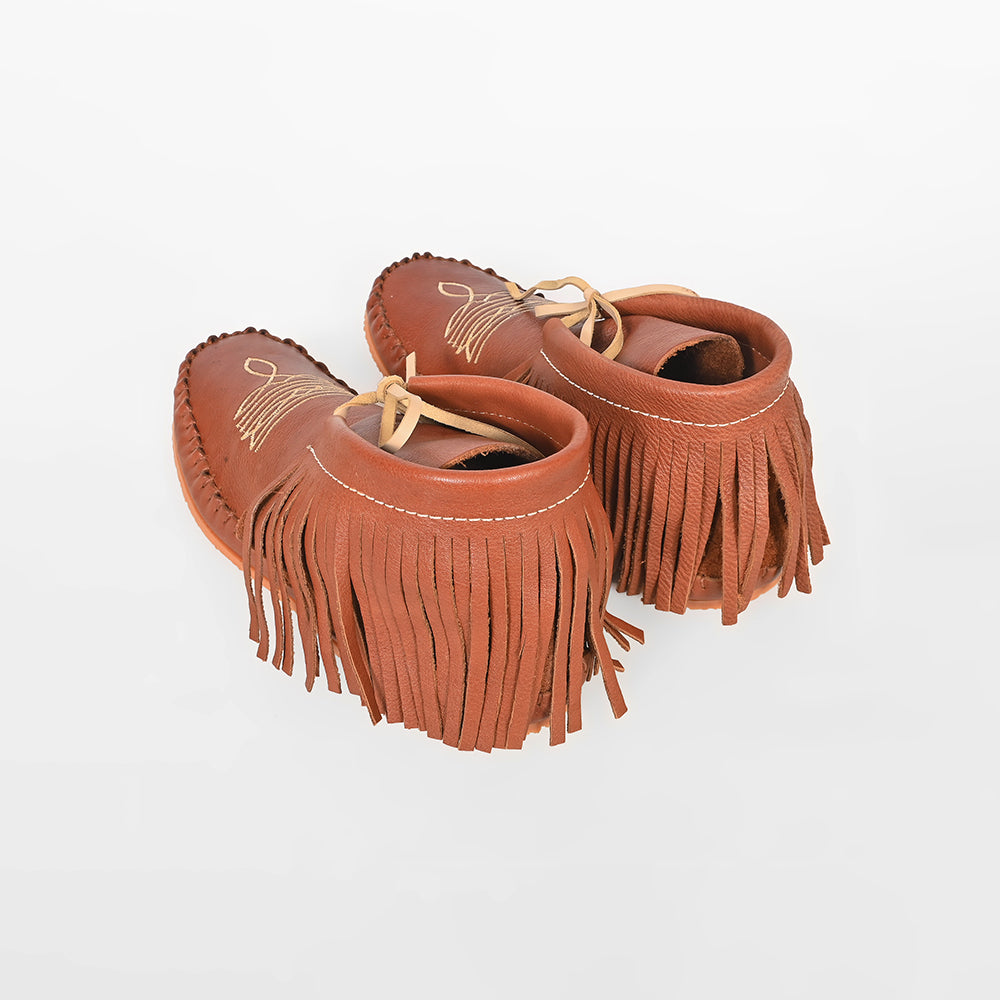 ADFT181 American Darling Checkered Hair on Hide Genuine Leather Moccasins