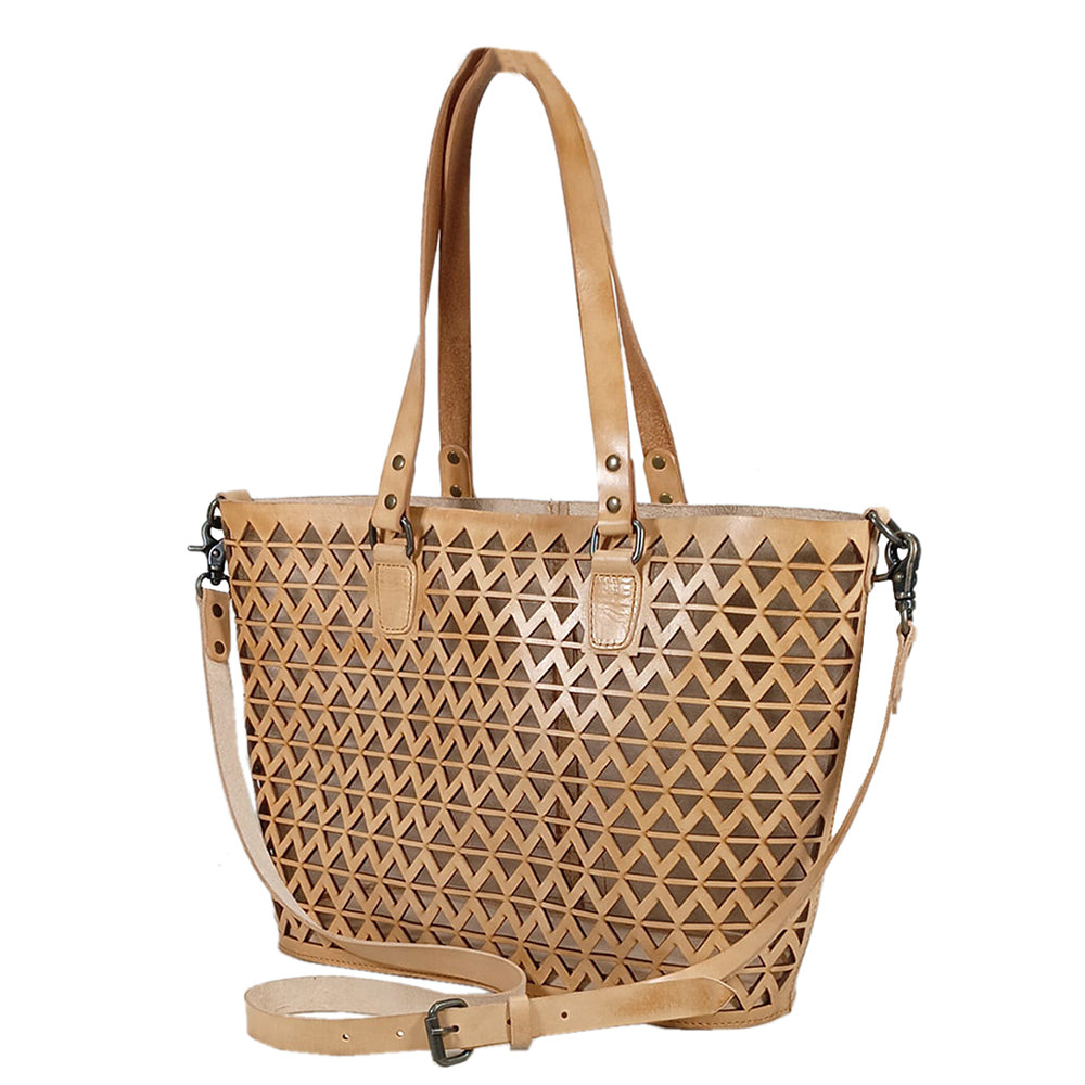 ADBG1772 American Darling Western Leather Tote Bag - Handcrafted Vegetable-Tanned Shoulder Bag