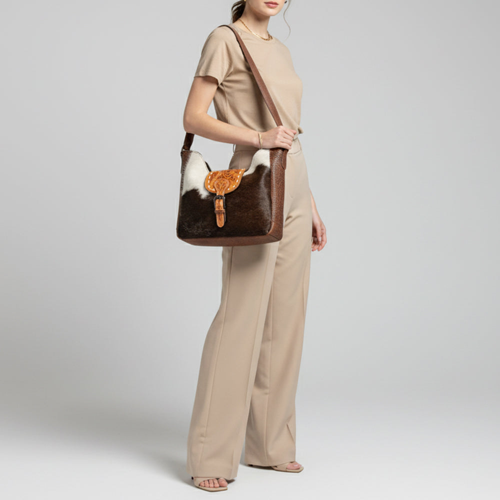 LC-ADBGZ464B Tote Hair On Genuine Western Leather Women Bag