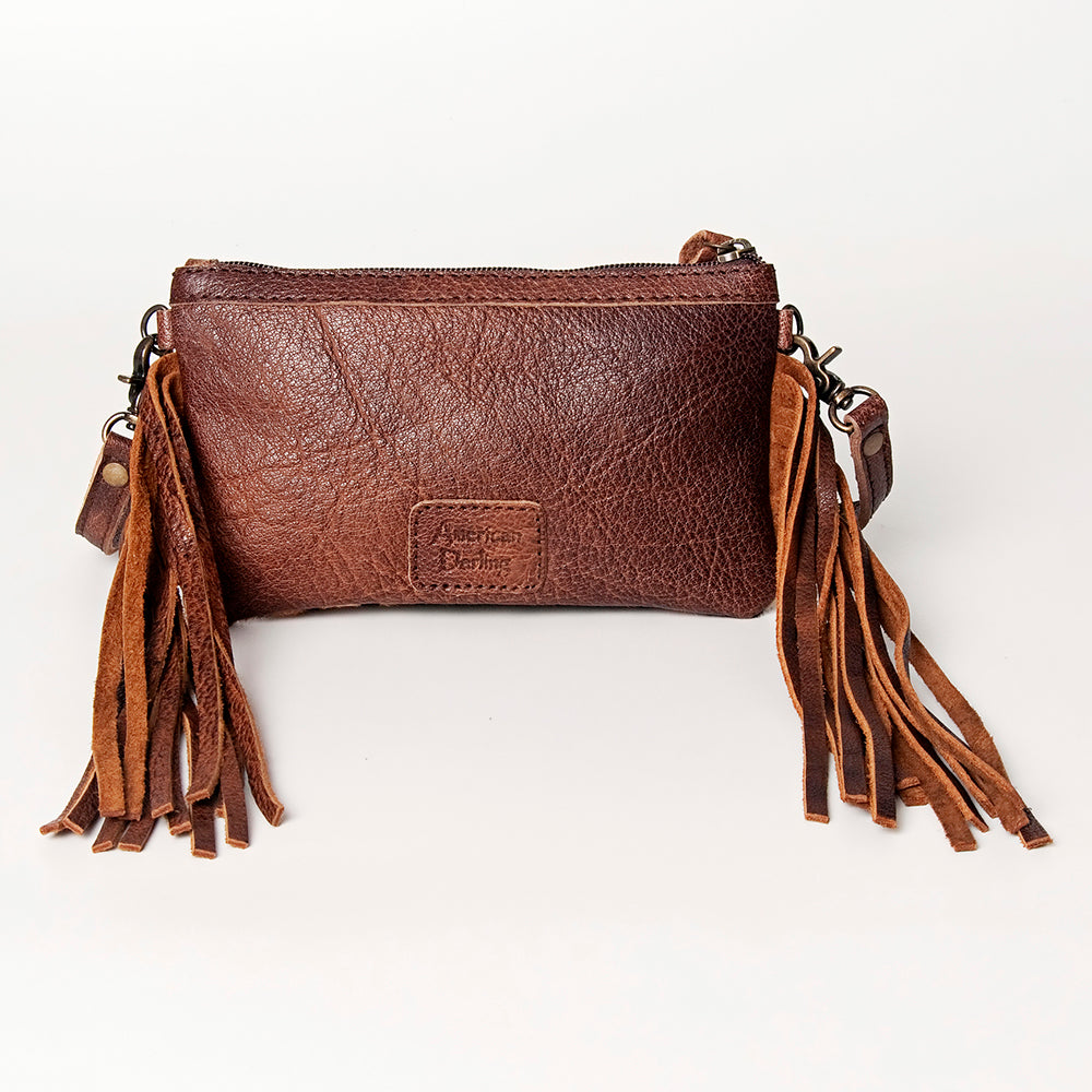 ADBGS142 Mini Crossbody - Hair-On Leather Fringe Bag with Removable Strap