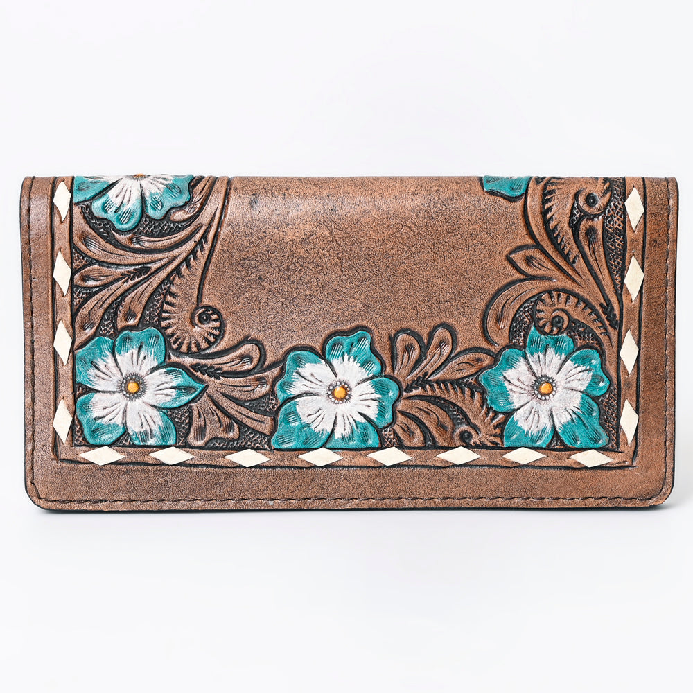 KBG206 American Darling Genuine Leather Hand Tooled Floral Wallet