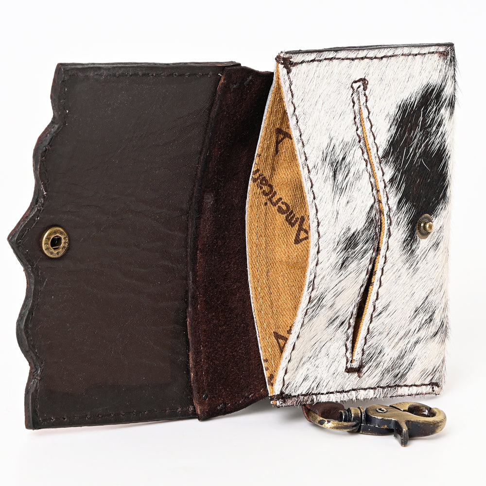 ADBGA344 American Darling Hand Tooled Leather Hair-On Cowhide Coin Purse