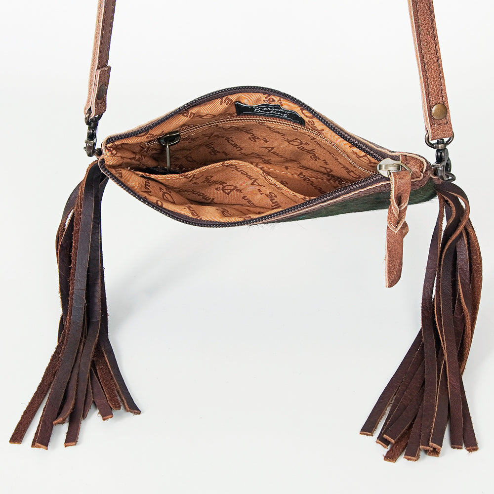 LC-ADBGS142 Hair-On Mini Crossbody - Western Leather Purse with Adjustable Strap