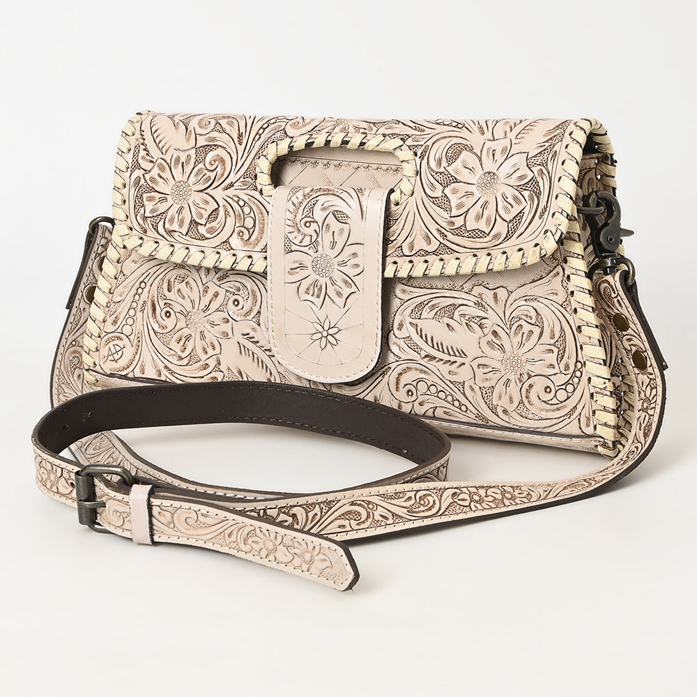 ADBG1134 American Darling Hand Tooled Floral Leather Wallet Bag Clutch & Crossbody Handbag