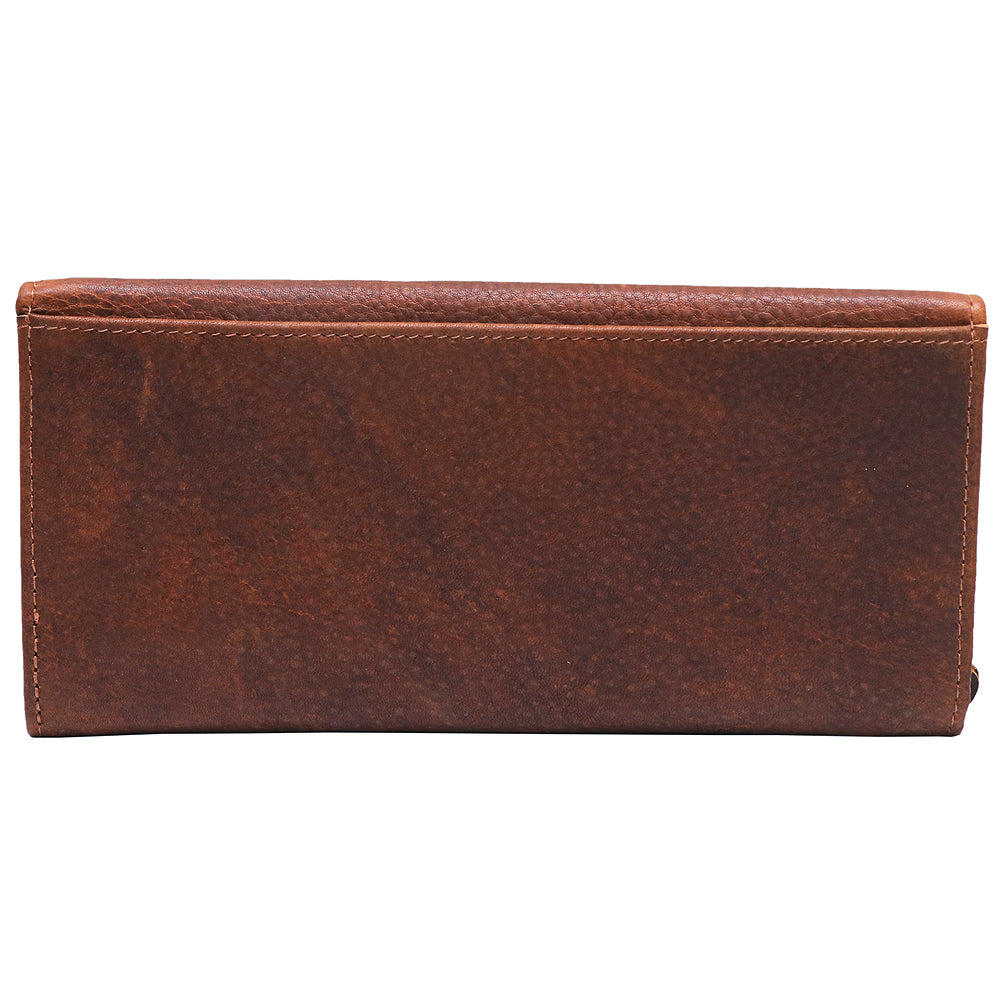 ADBGM112 Hand-Painted Leather Wallet Clutch - Western Design by American Darling