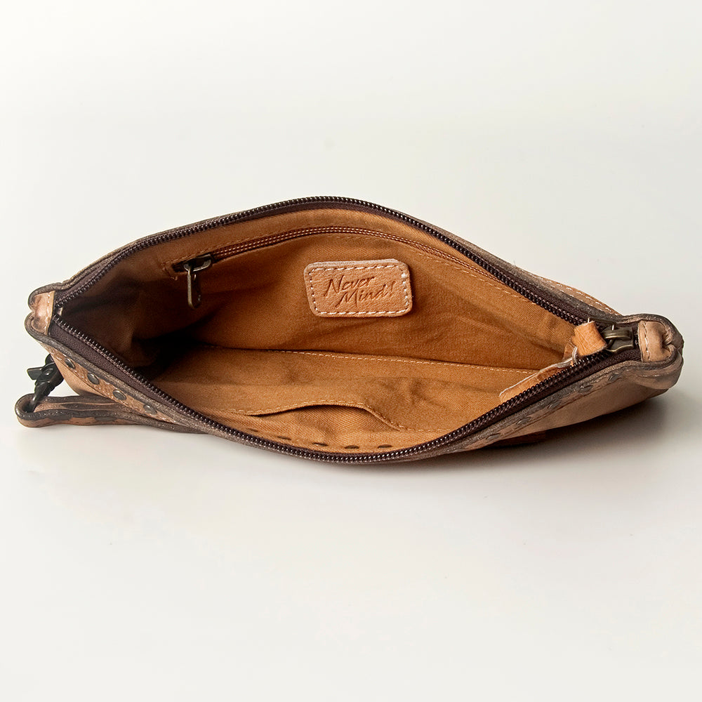 LC-NMBG101 Wristlet Genuine Leather women bag western Bag