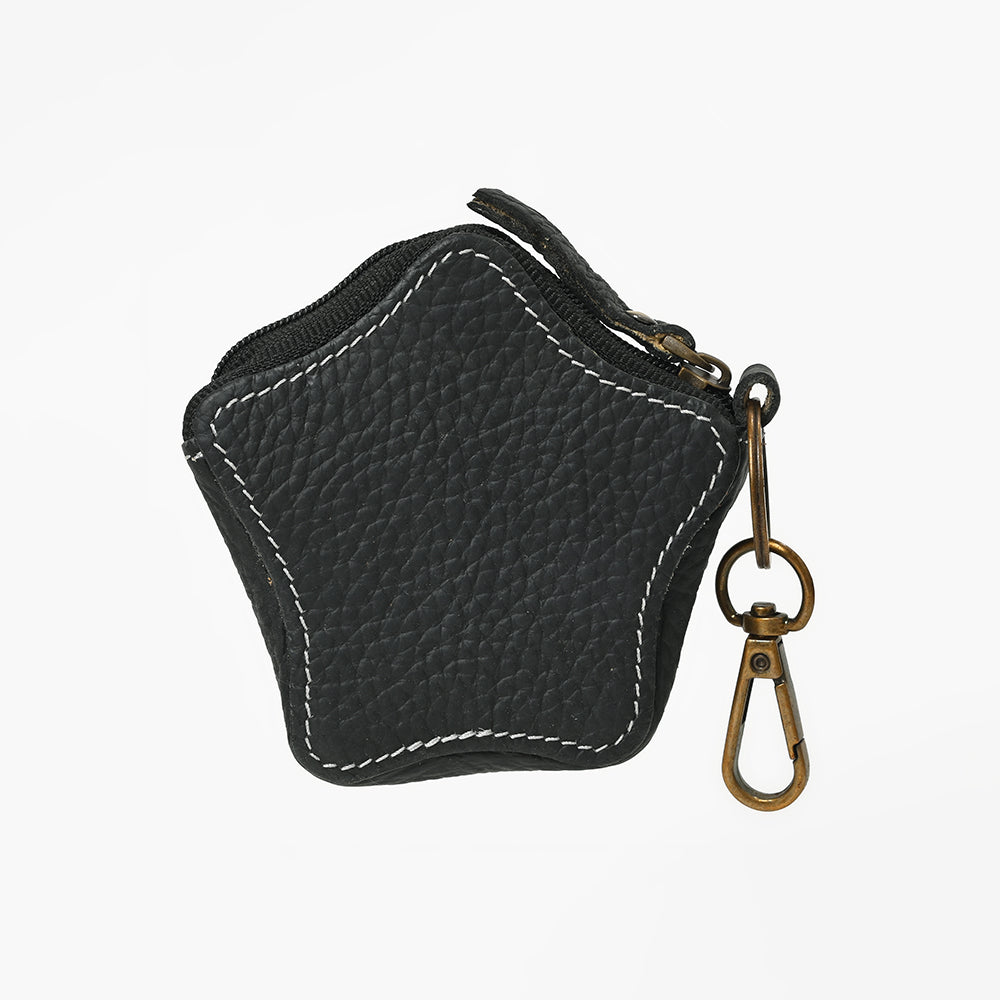 ADCHA128 American Darling Genuine Hair-On Star-Shaped Coin Purse Keychain