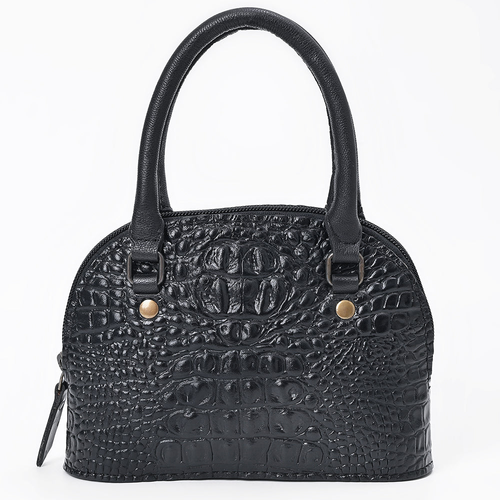 ADBG1736 American Darling Western Leather Clutch Bag with Crocodile Embossed Texture