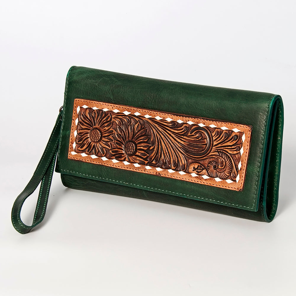 LC-ADBGZ266 Wristlet Genuine Western Leather Women Bag