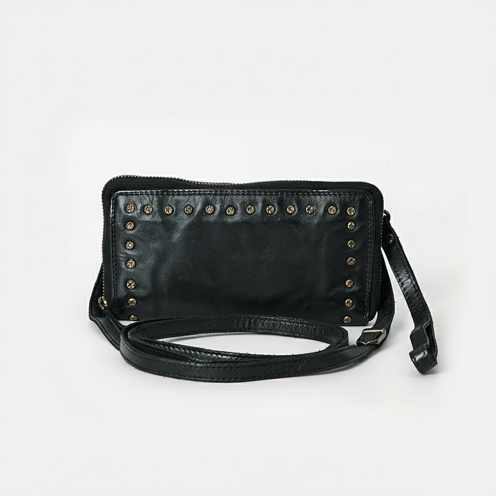 SWC212 Cuorina - Luxury Leather Riveted Wristlet