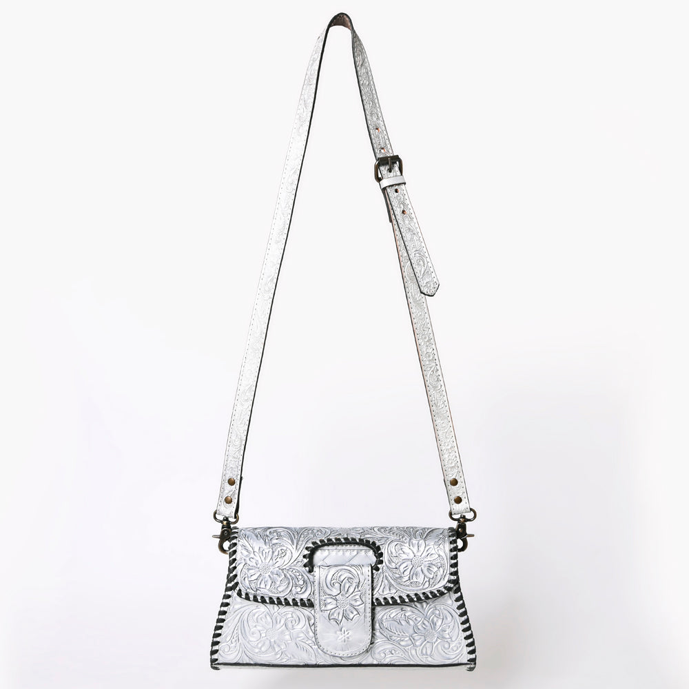 ADBG1134 American Darling Hand Tooled Floral Leather Wallet Bag Clutch & Crossbody Handbag