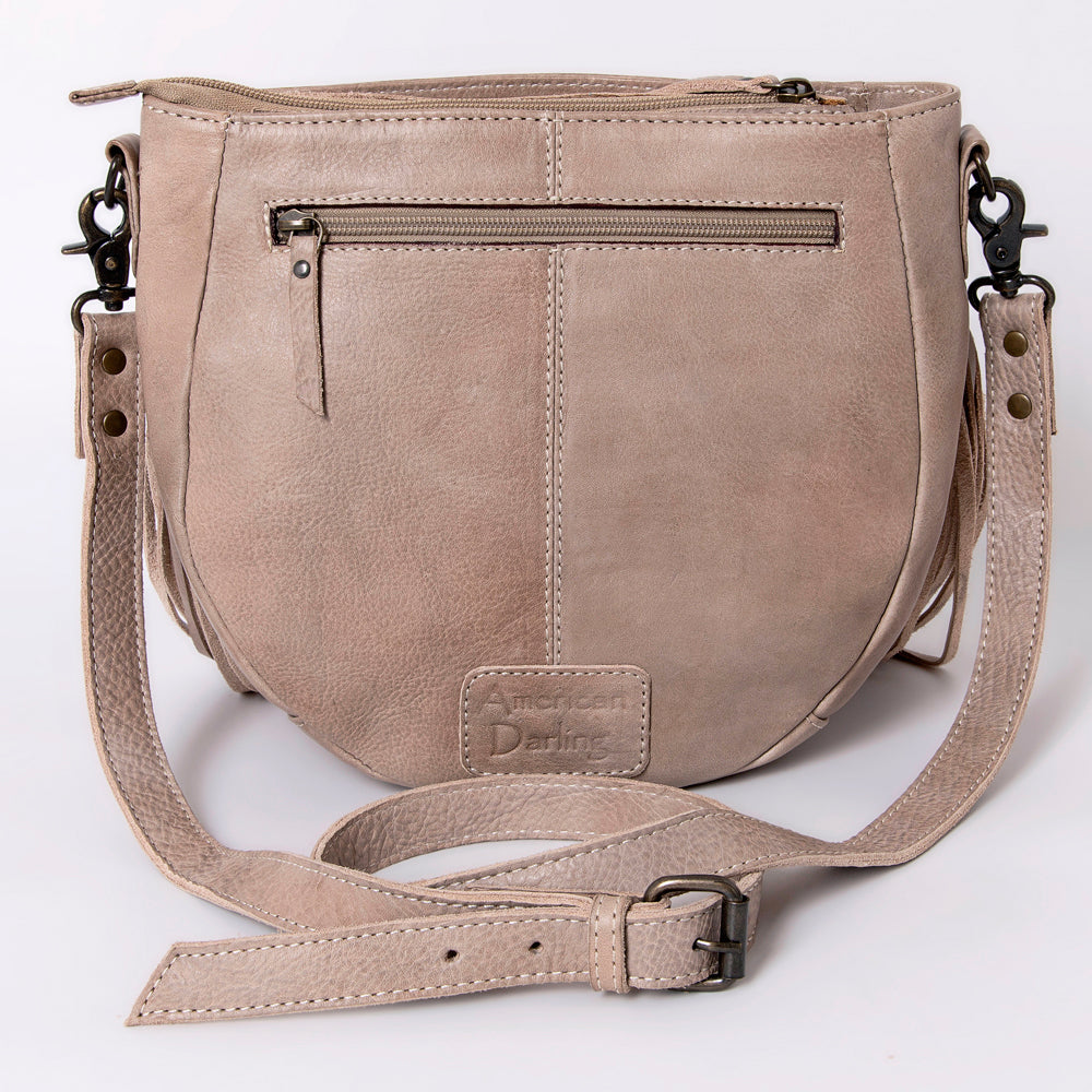ADBG1062 American Darling Hand-Tooled Leather Messenger Bag Fringe Western Boho Crossbody
