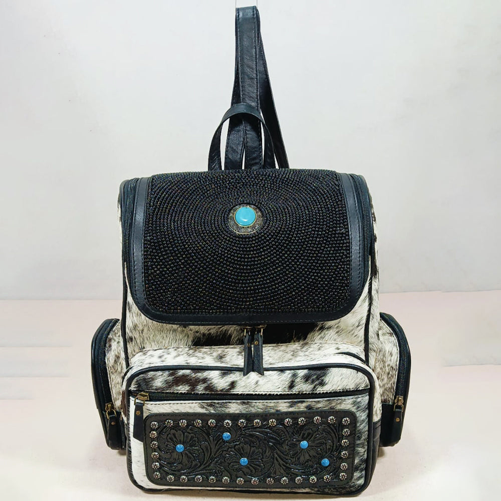 ADBG1886 Backpack Hand Tooled Hair on Genuine Leather Women Bag